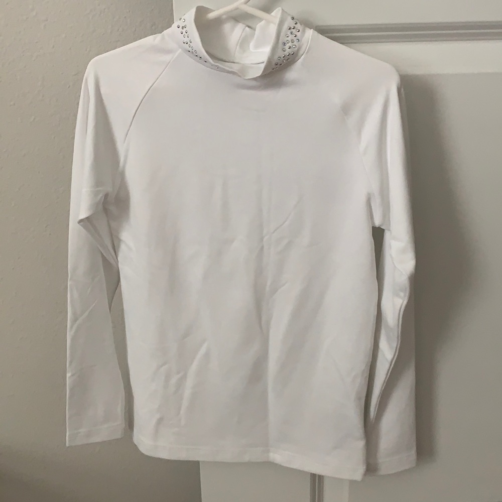 Long sleeve girls figure skating shirt